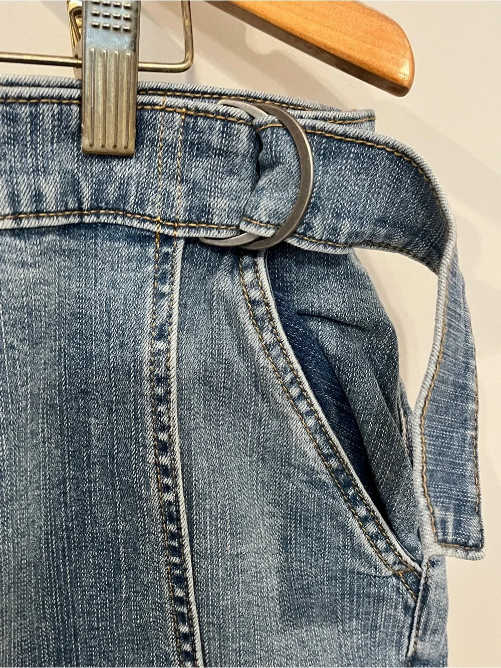 Torrid Blue Denim Mini Skort with Belt Loop